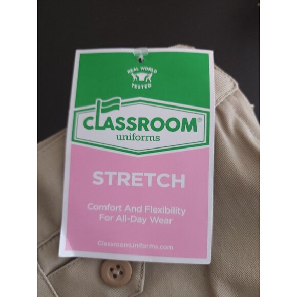 Girls Classroom Uniforms Pleated Tab Scooter Skirt Khaki 14 - Picture 6 of 6